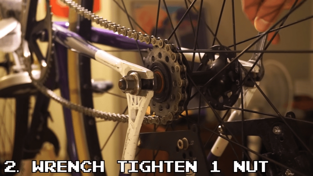Tighten your rear tire