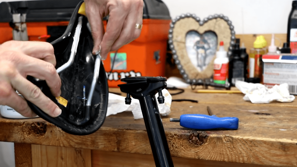 Lubricate the new bike seat
